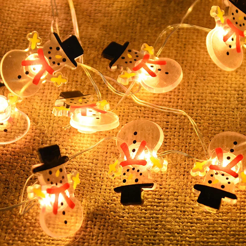 Santa Claus Snowflake LED Light String Christmas