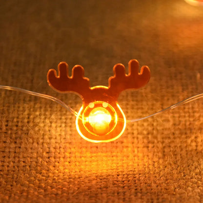 Santa Claus Snowflake LED Light String Christmas