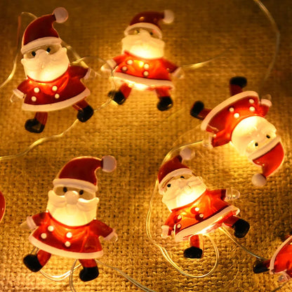 Santa Claus Snowflake LED Light String Christmas