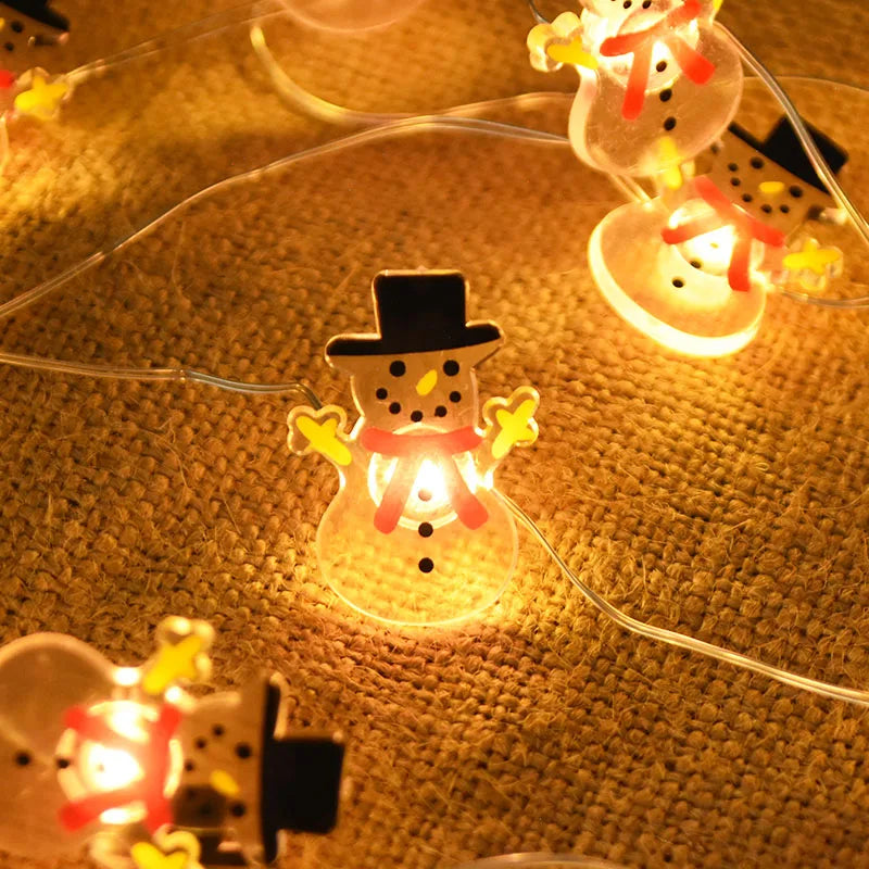 Santa Claus Snowflake LED Light String Christmas