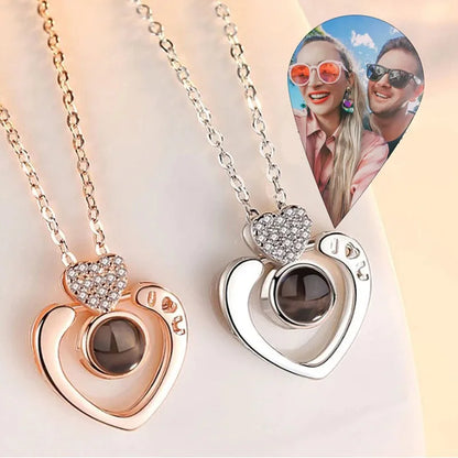 Valentine's Day Gift Photo Custom Projection Necklace