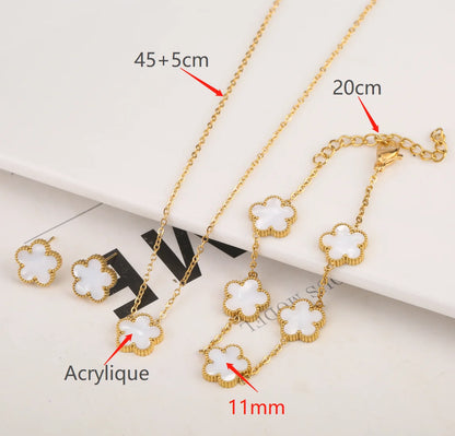 Stainless Steel Pendant Necklace Earrings Bracelet & Jewelry