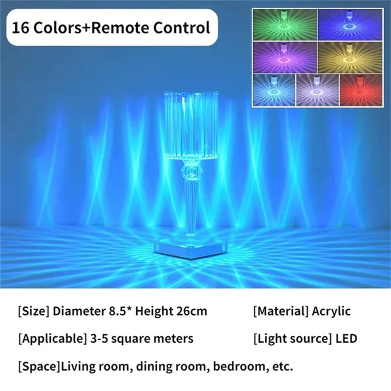 Diamond Crystal Table Lamp Electronics