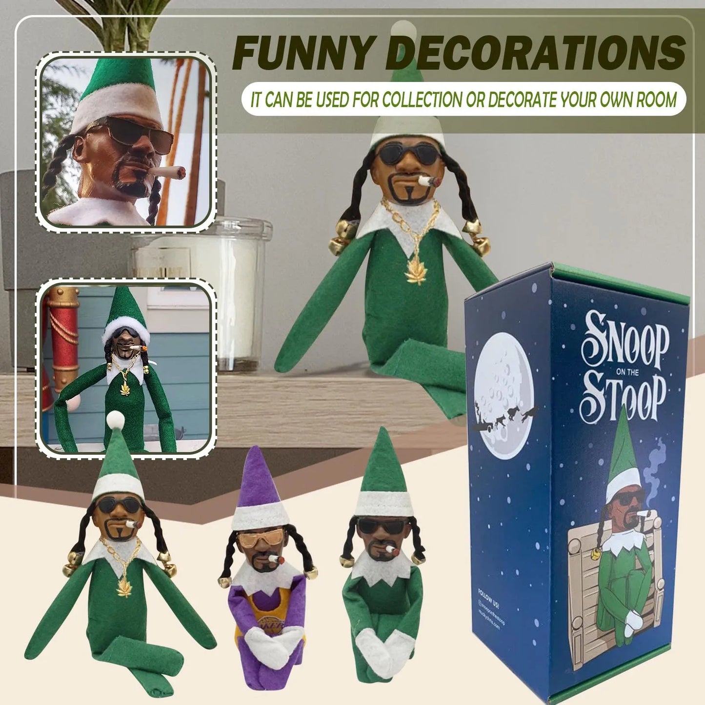 Elfs Doll Snoop Dog Funny Christmas Stuff