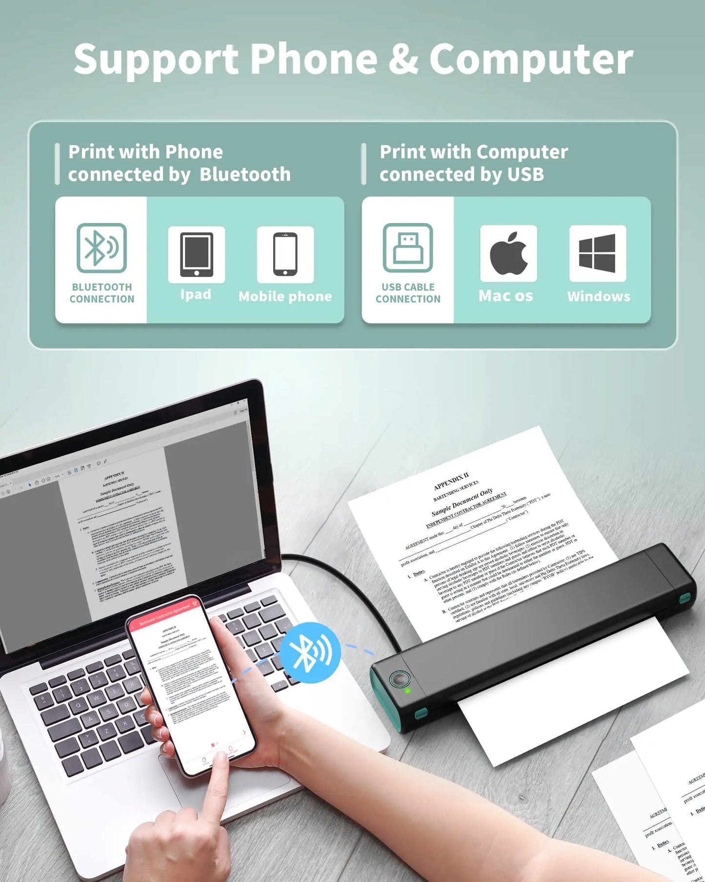 A4 Portable  Thermal Printer Electronics