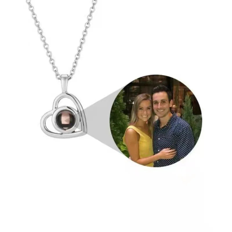 Valentine's Day Gift Photo Custom Projection Necklace