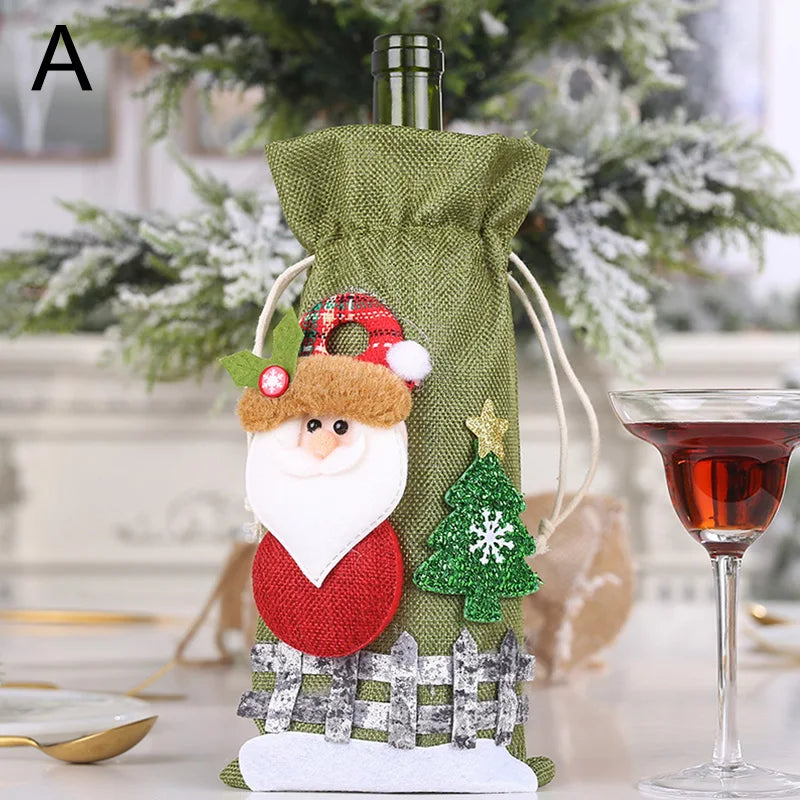 Christmas Wine Bottle Cover Bag