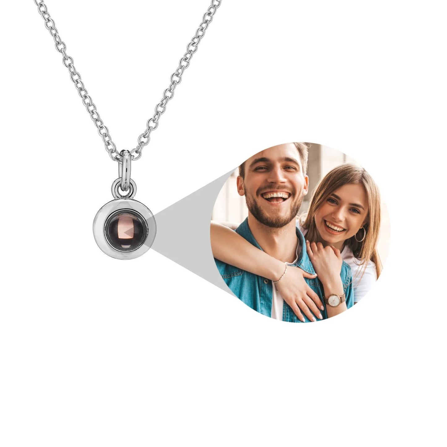 Valentine's Day Gift Photo Custom Projection Necklace