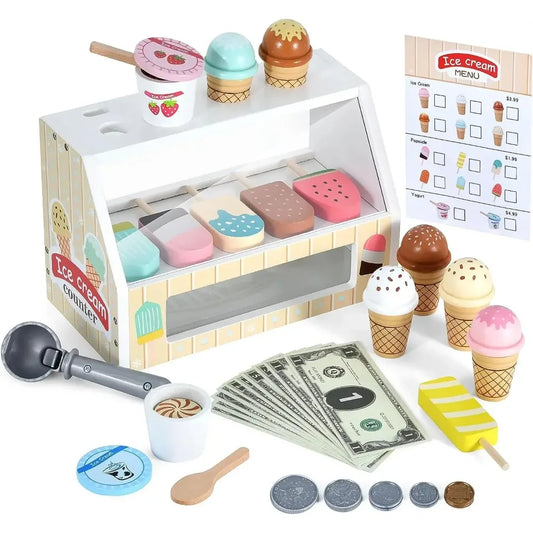 Wooden Ice Cream Pretend Toys