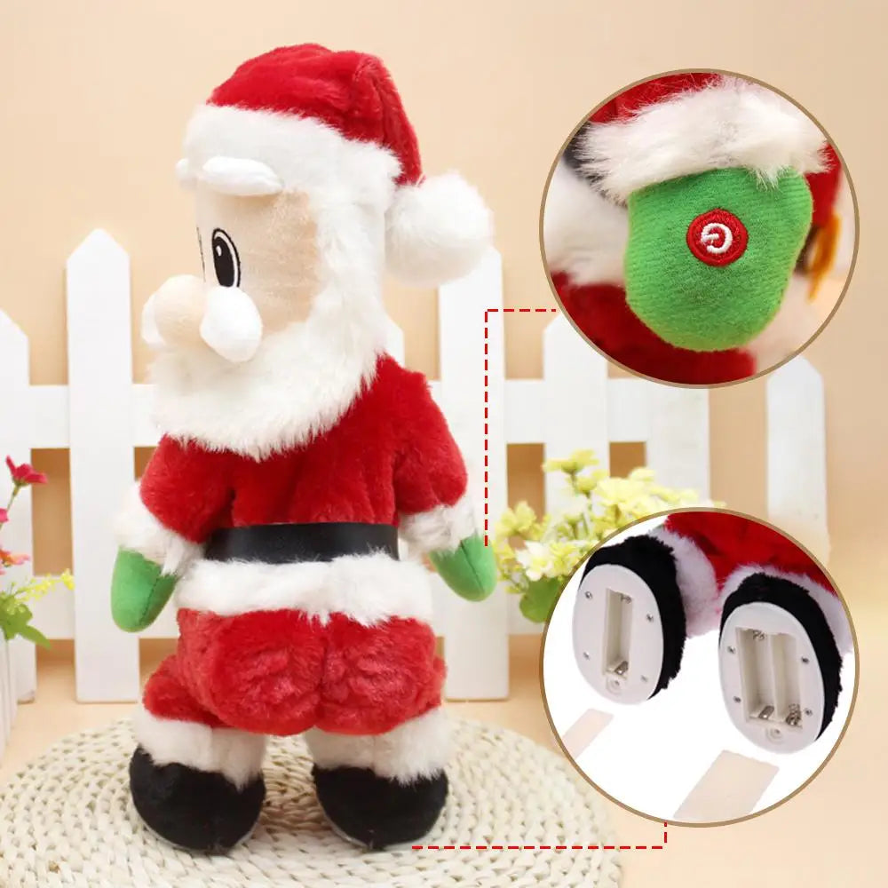 Christmas Santa Claus Toy Twisted Wiggle Hip Twerking Shaking Hips Singing Dancing Red Desktop Decoration Home Decoration Craft