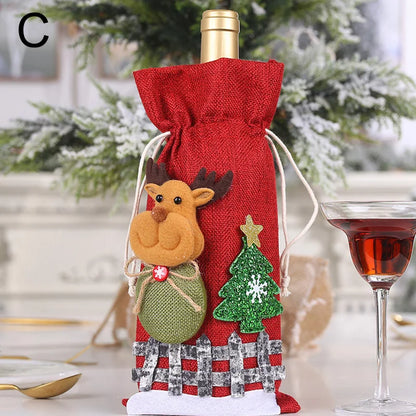 Christmas Wine Bottle Cover Bag