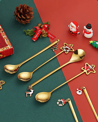 Christmas Coffee Spoons Set