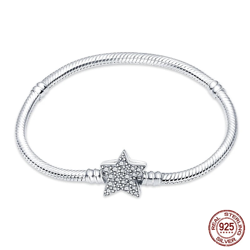 Bracelet Silver Star Moon Jewelry