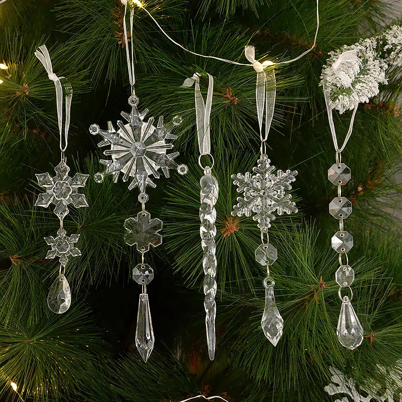 Snowflake Simulation Ice Pendants