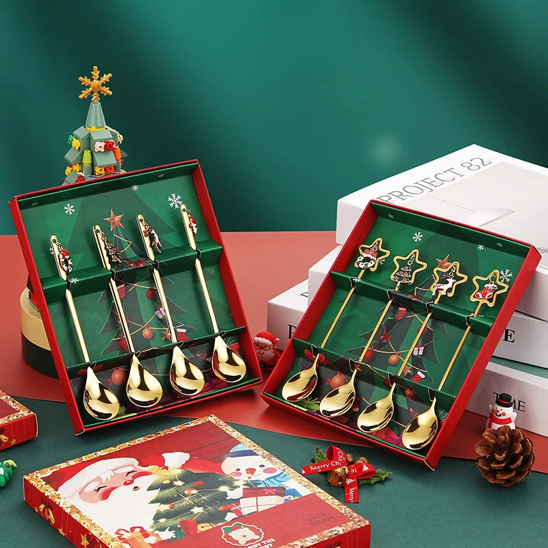 Christmas Coffee Spoons Set