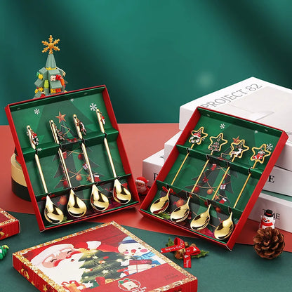 Christmas Coffee Spoons Set