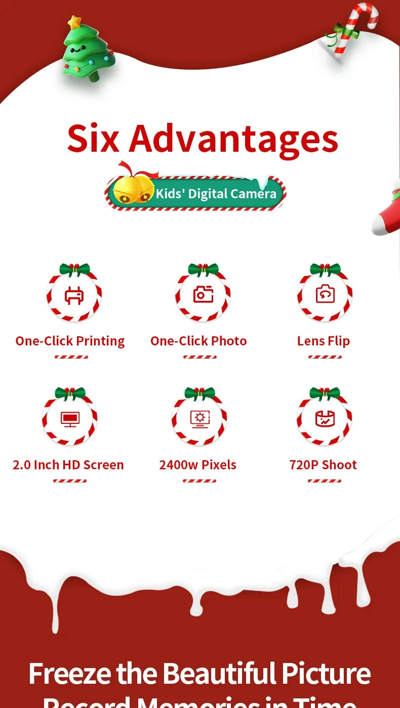 Christmas Gift Print Camera Kids