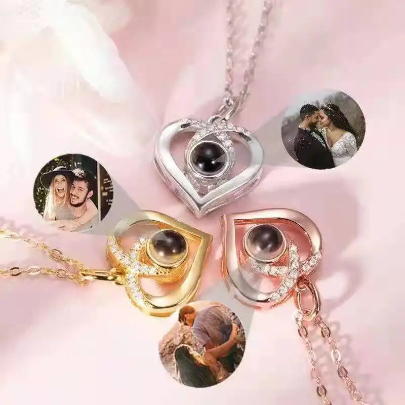 Valentine's Day Gift Photo Custom Projection Necklace