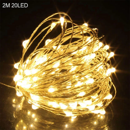 Santa Claus Snowflake LED Light String Christmas