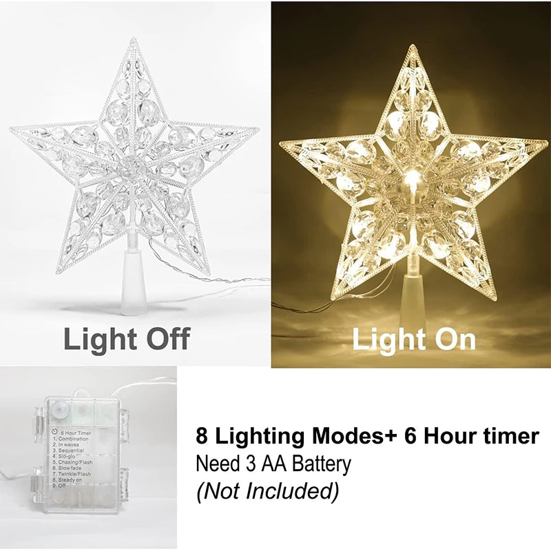 Christmas Glowing Tree  Star Transparent LED