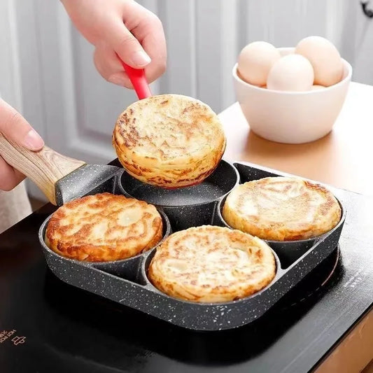 4 Hole Frying Pan Non Stick Breakfast Egg Pancake