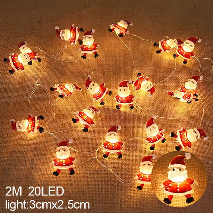 Santa Claus Snowflake LED Light String Christmas