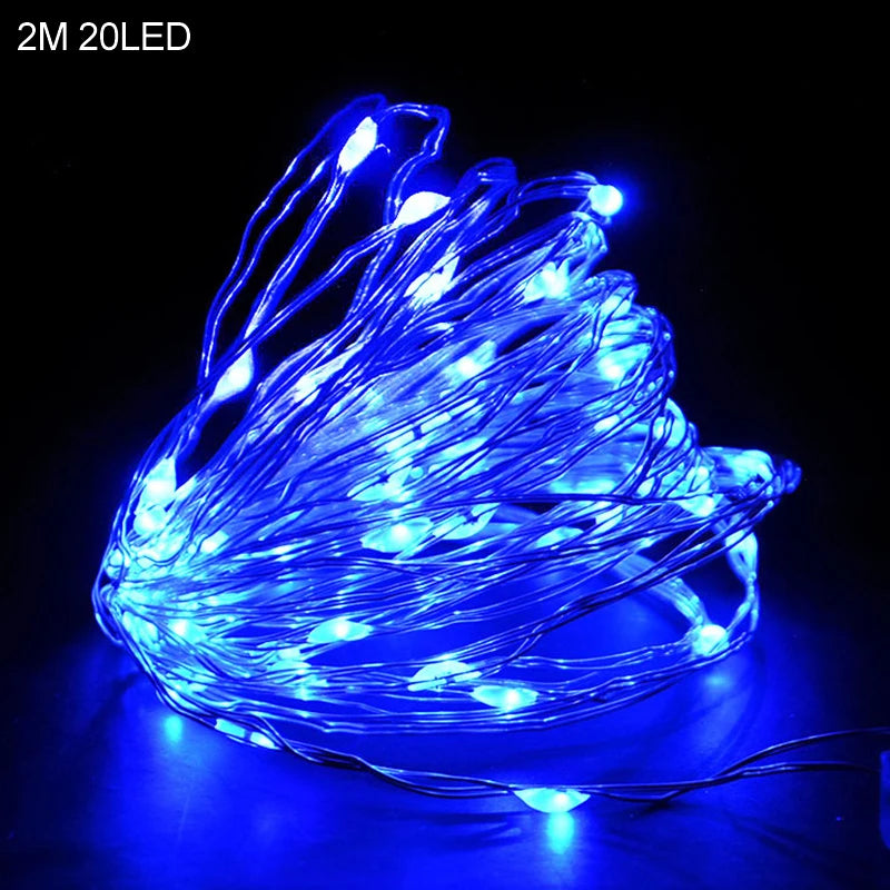 Santa Claus Snowflake LED Light String Christmas