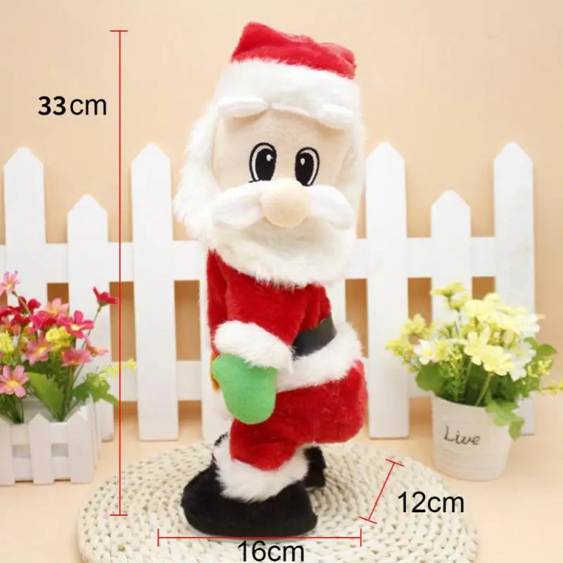 Christmas Santa Claus Toy Twisted Wiggle Hip Twerking Shaking Hips Singing Dancing Red Desktop Decoration Home Decoration Craft