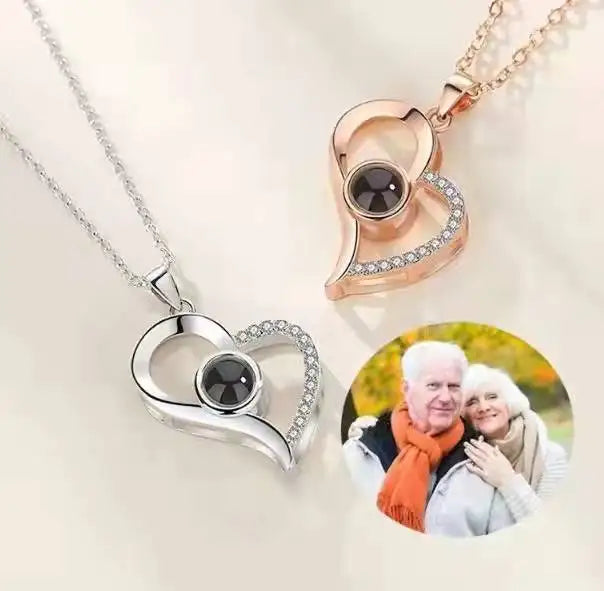 Valentine's Day Gift Photo Custom Projection Necklace