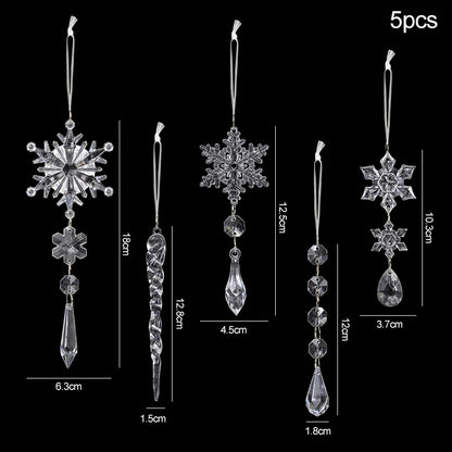 Snowflake Simulation Ice Pendants