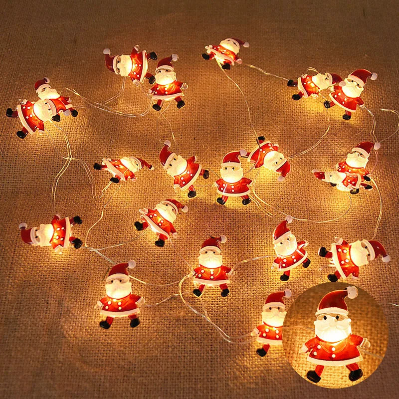 Santa Claus Snowflake LED Light String Christmas