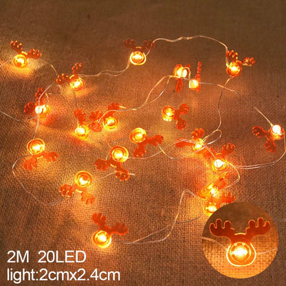 Santa Claus Snowflake LED Light String Christmas