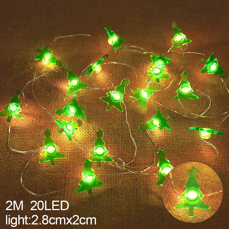 Santa Claus Snowflake LED Light String Christmas