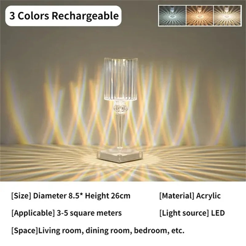 Diamond Crystal Table Lamp Electronics