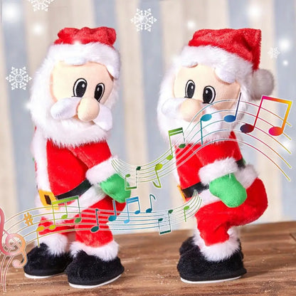 Christmas Santa Claus Toy Twisted Wiggle Hip Twerking Shaking Hips Singing Dancing Red Desktop Decoration Home Decoration Craft