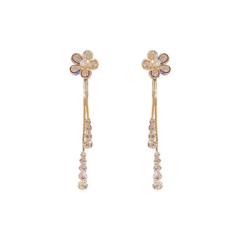 Trendy Crystal Long Earrings