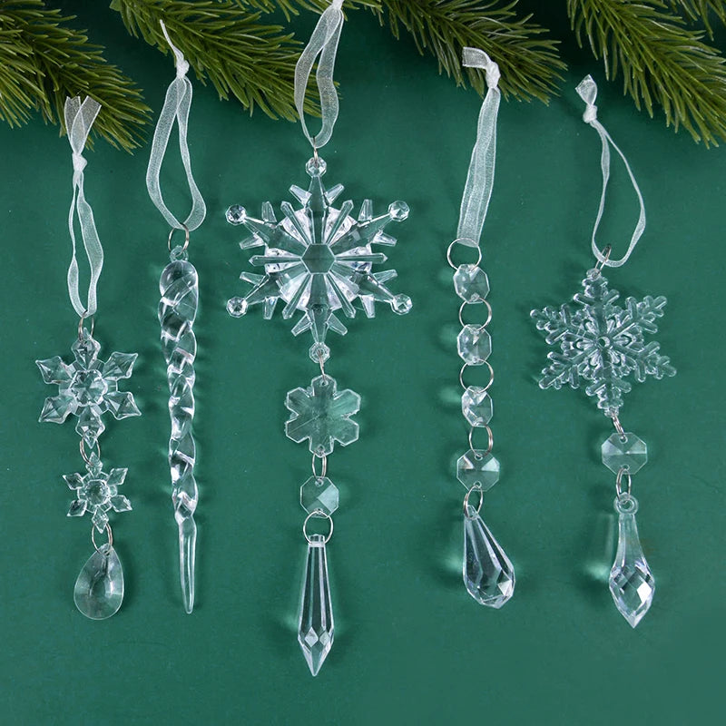 Snowflake Simulation Ice Pendants